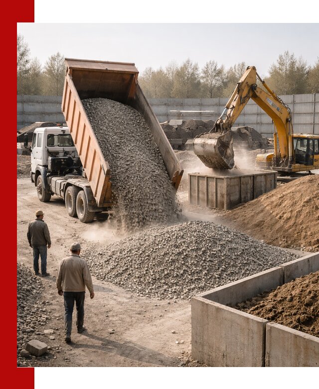 Доставка нерудных материалов с погрузкой и разгрузкой в Урюпинске