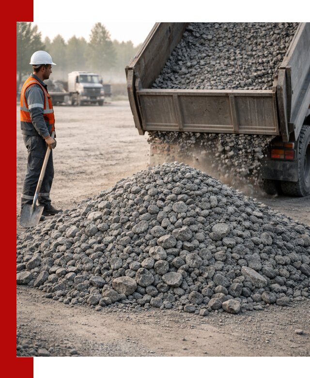 Гранитный щебень фракции 100–201 для строительства в Урюпинске