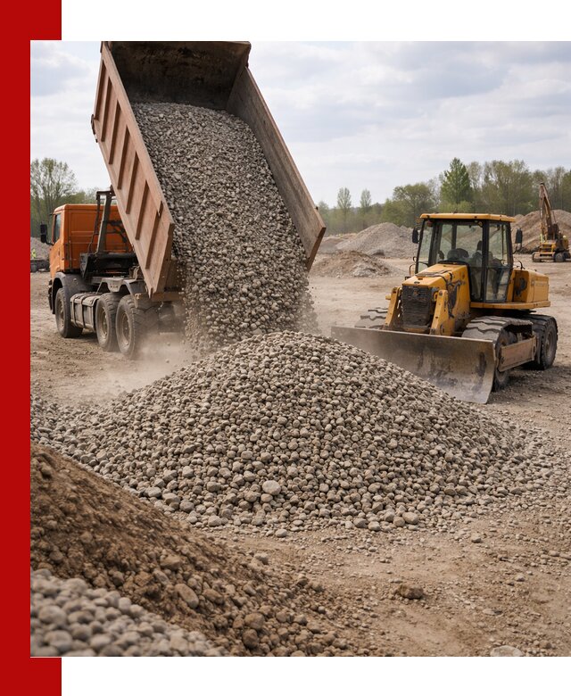 Доставка гравийного щебня фракции 40-70 в Урюпинске