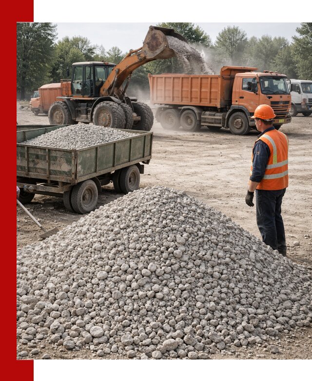 Доставка известнякового щебня фракция 20–40 в Урюпинске