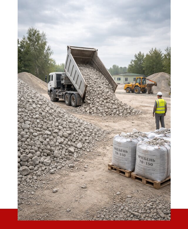 Известняковый щебень фракция 70-150 в Урюпинске от 1288 р. | ПРОНЕРУДРюп