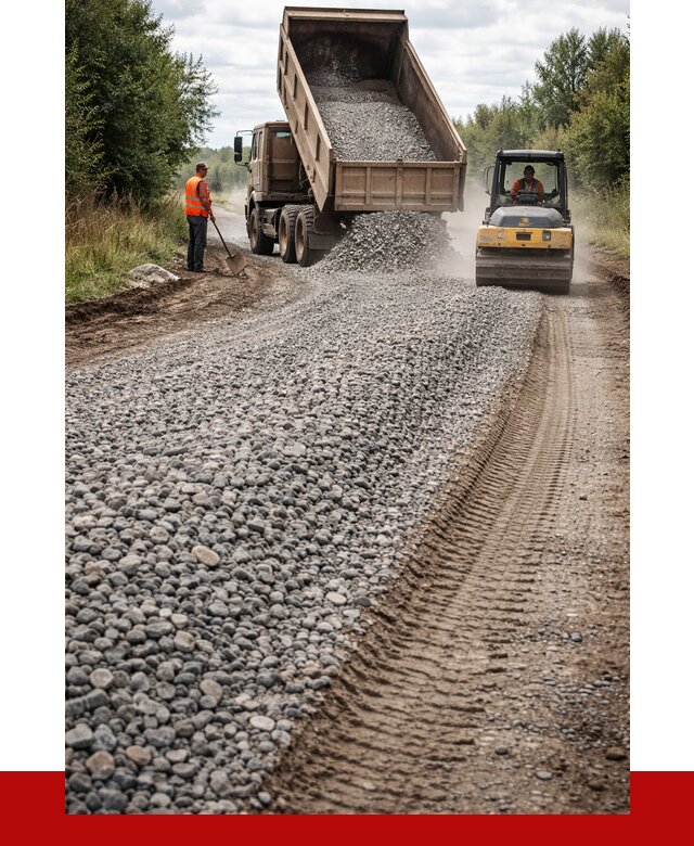 Щебень для отсыпки дороги в Урюпинске от 2781 р. ПРОНЕРУДРюп