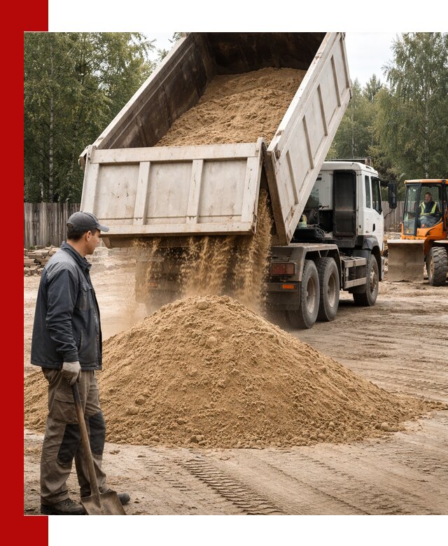 Доставка и продажа песка с разгрузкой в Урюпинске