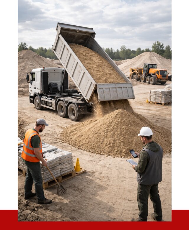 Карьерный песок с доставкой в Урюпинске от 3708 р. ПРОНЕРУДРюп