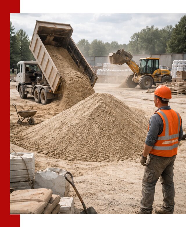 Доставка строительного песка с самосвалом в Урюпинске