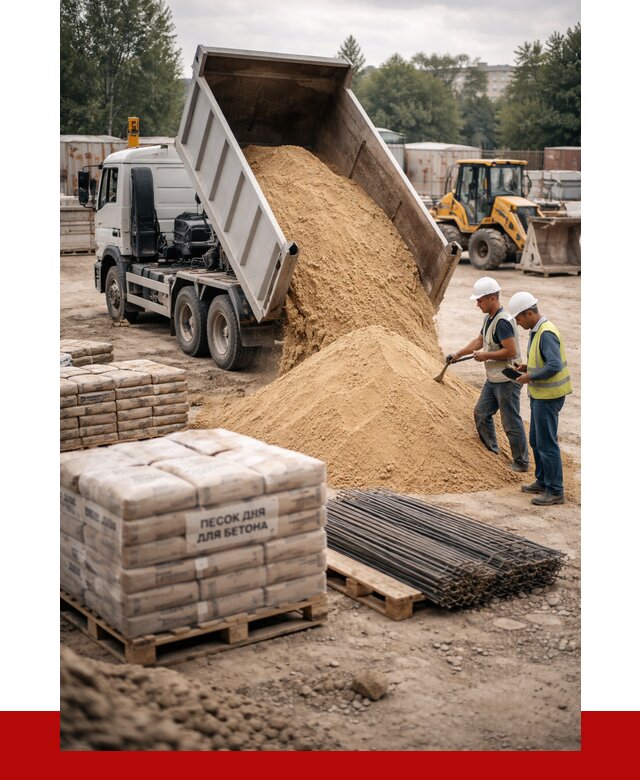 Песок для бетона в Урюпинске от 2575 р. с доставкой, ПРОНЕРУДРюп