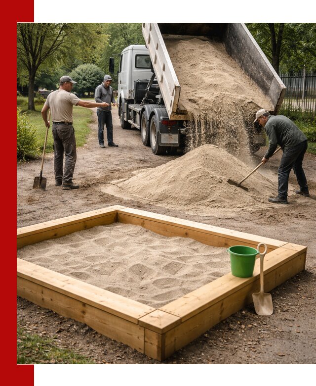 Песок для песочницы с доставкой в Урюпинске недорого и чистый