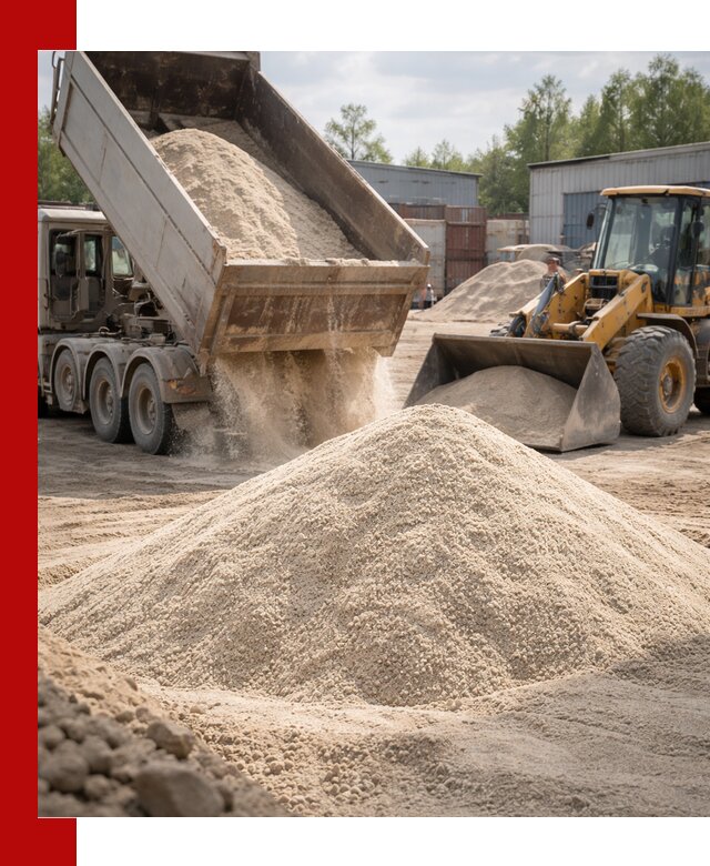 Кварцевый песок с доставкой в Урюпинске для строительных работ