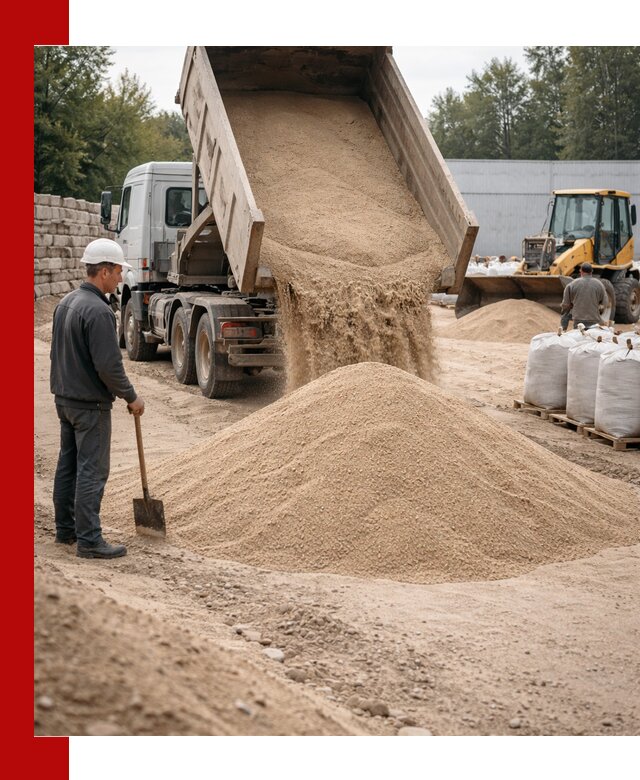 Кварцевый песок фракция 0–3 мм с доставкой в Урюпинске