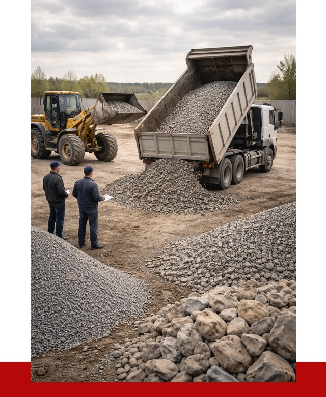 Гравий и камень с доставкой в Урюпинске от 4326 р. - ПРОНЕРУДРюп