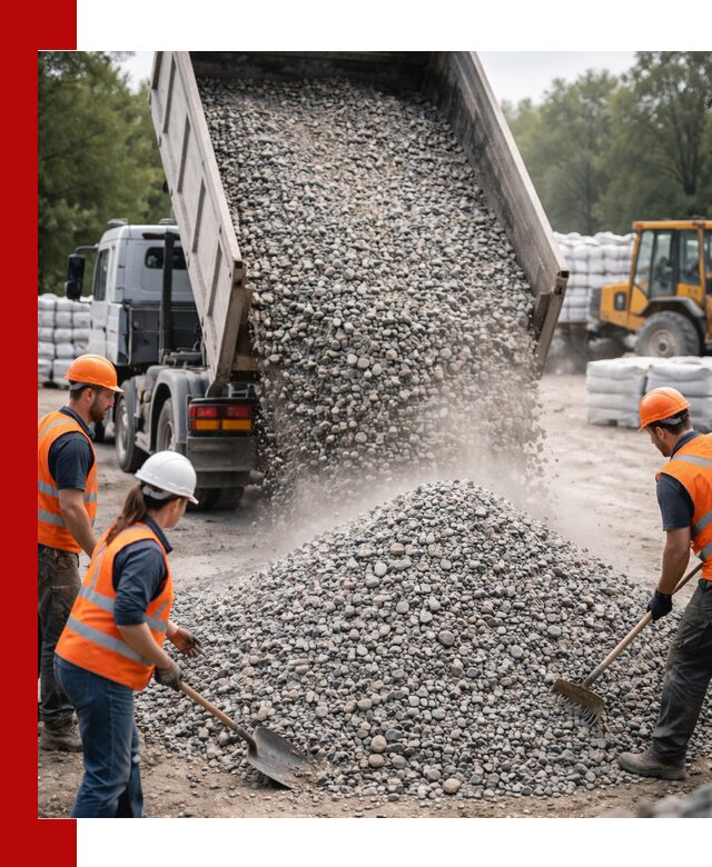 Доставка гравия и камня в Урюпинске оптом и в розницу