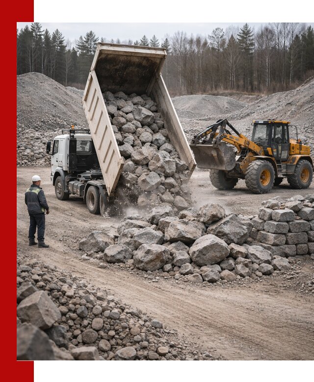 Доставка и продажа бутового гранитного камня в Урюпинске