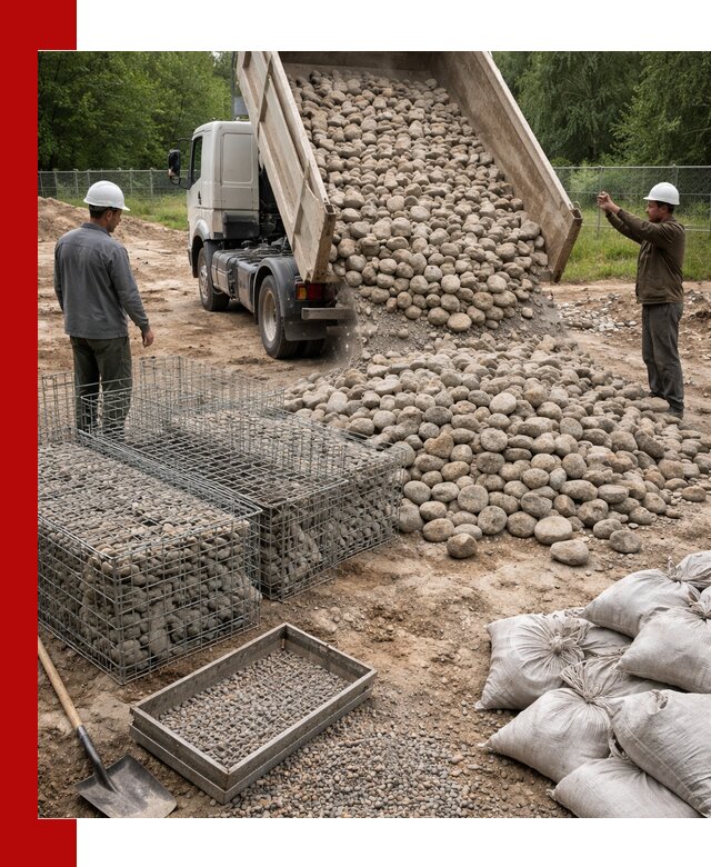 Камень для габионов фракция 70–151 в Урюпинске