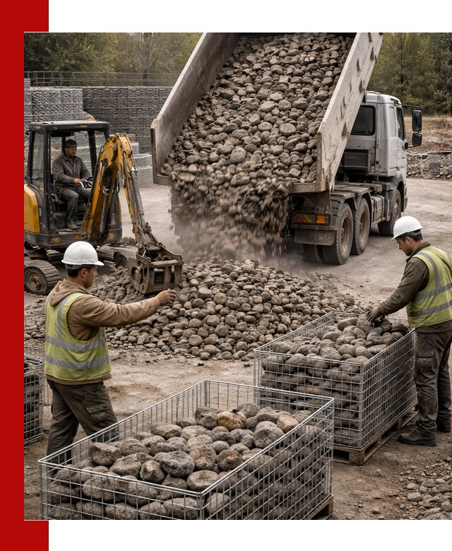 Камень для габионов фракция 100–201 в Урюпинске