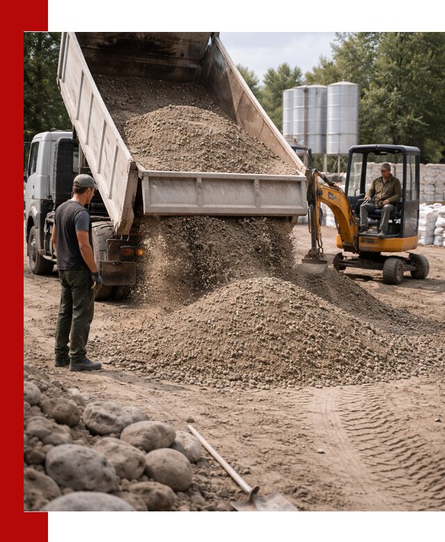 Доставка ПГС С3 в Урюпинске самосвалами и миксерами