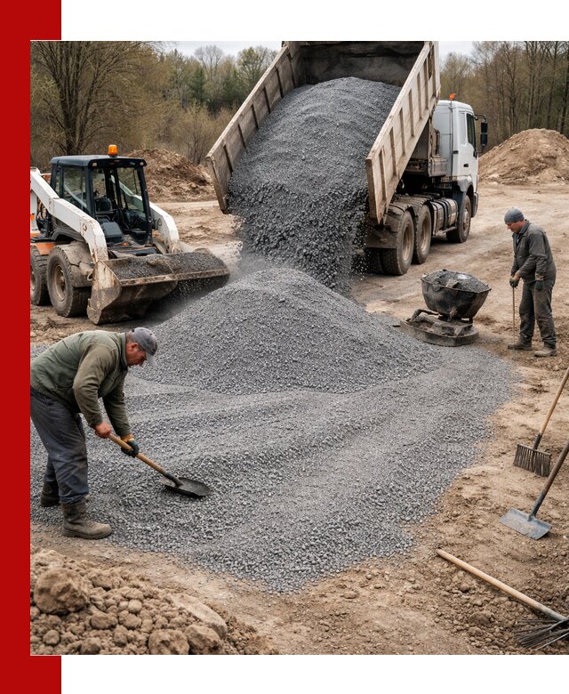 Отсев для подсыпки в Урюпинске — доставка и подсыпка на участок