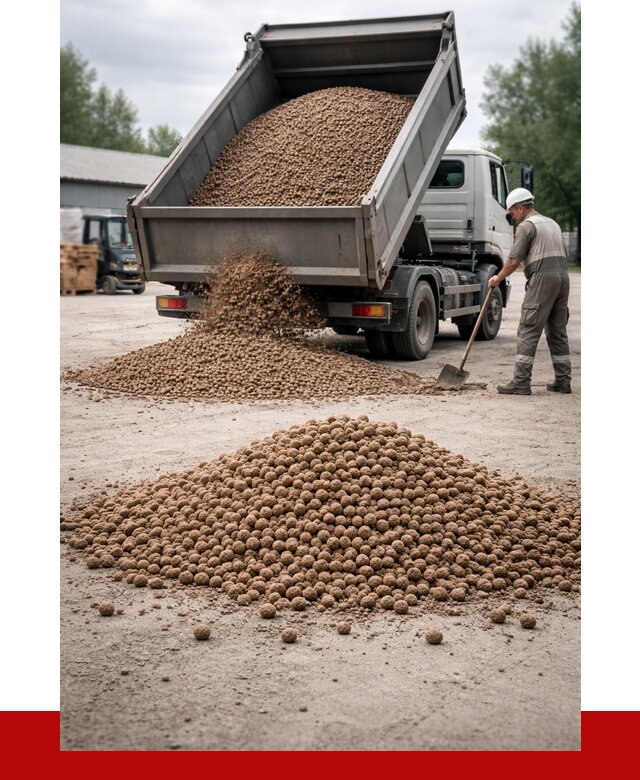 Керамзит с доставкой в Урюпинске от 4326 р. за м3 | ПРОНЕРУДРюп