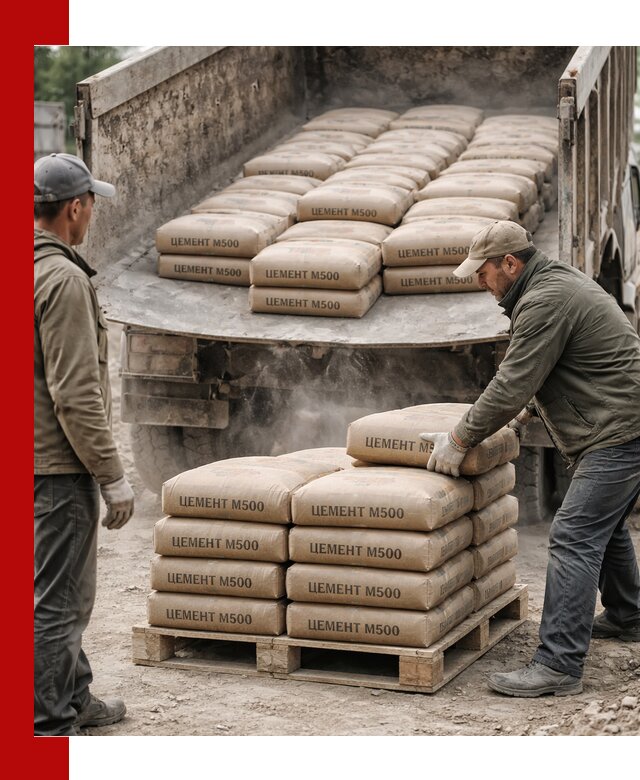 Цемент М500 с доставкой самосвалом в Урюпинске