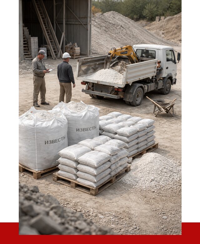 Известь строительная в Урюпинске с доставкой от 4326 р. | ПРОНЕРУДРюп