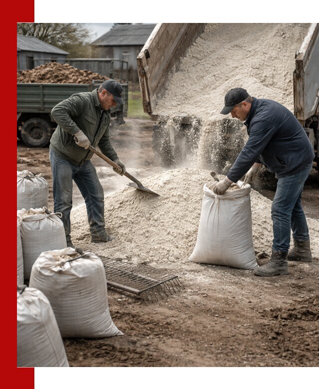 Доставка извести пушонки в Урюпинске оптом и мелким оптом