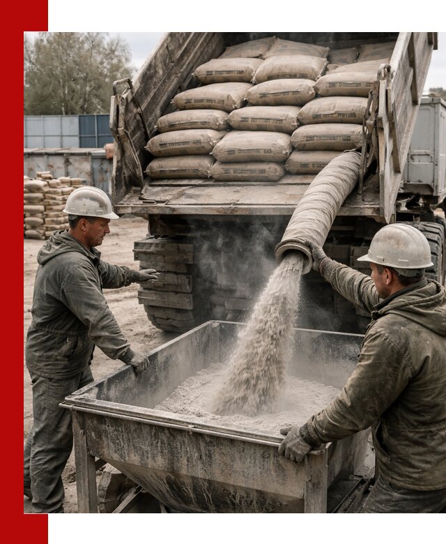 Доставка цемента М400 в Урюпинске оптом и в розницу