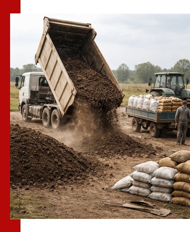 Доставка грунта и удобрений оптом в Урюпинске для сельхоз и строительства