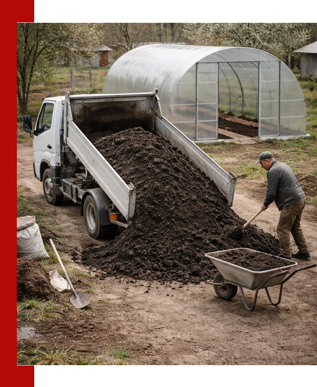 Чернозем для теплицы с доставкой в Урюпинске