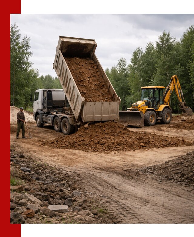 Доставка суглинка самосвалами в Урюпинске подсыпка и планировка