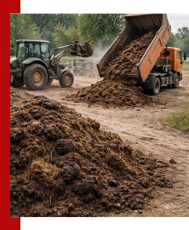 Доставка навоза самосвалами в Урюпинске для сельхозпотребностей