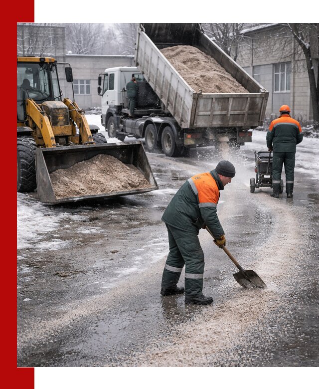 Реагент против гололеда с доставкой и нанесением в Урюпинске
