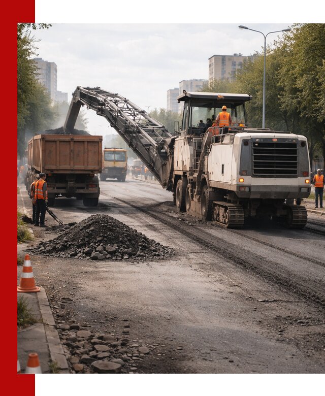 Фрезерованный асфальт в Урюпинске — удаление и вывоз старого покрытия