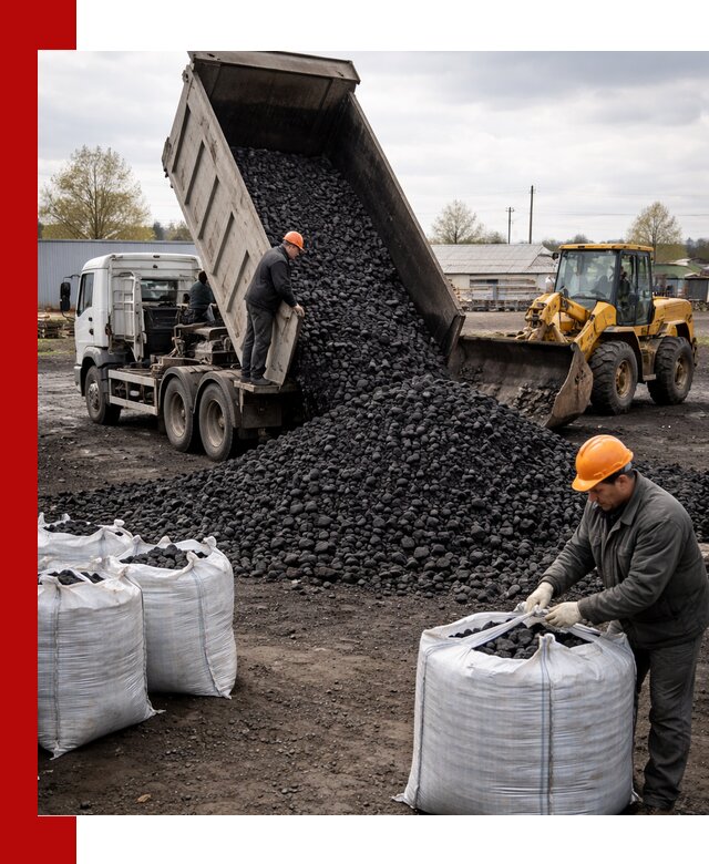Доставка каменного угля в Урюпинске оптом и в розницу