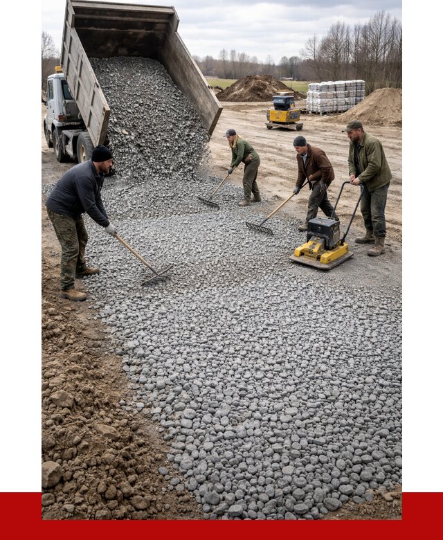 Устройство щебеночной подушки в Урюпинске от 4635 р. ПРОНЕРУДРюп