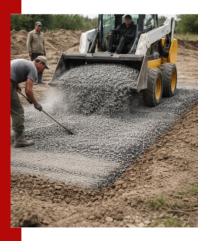 Устройство щебеночной подушки в Урюпинске для дорог и фундаментов